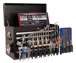 Sealey AP33059BCOMBO 5 Drawer Topchest With Ball Bearing Runners & 138 Piece Tool Kit (Black)