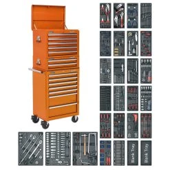 Sealey SPTOCOMBO1 14 Drawer Tool Chest Combination & 1179pc Tool Kit (Orange )