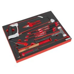 Sealey TBTP06EU Tool Tray With Hacksaw, Hammers & Punches (13 Piece)
