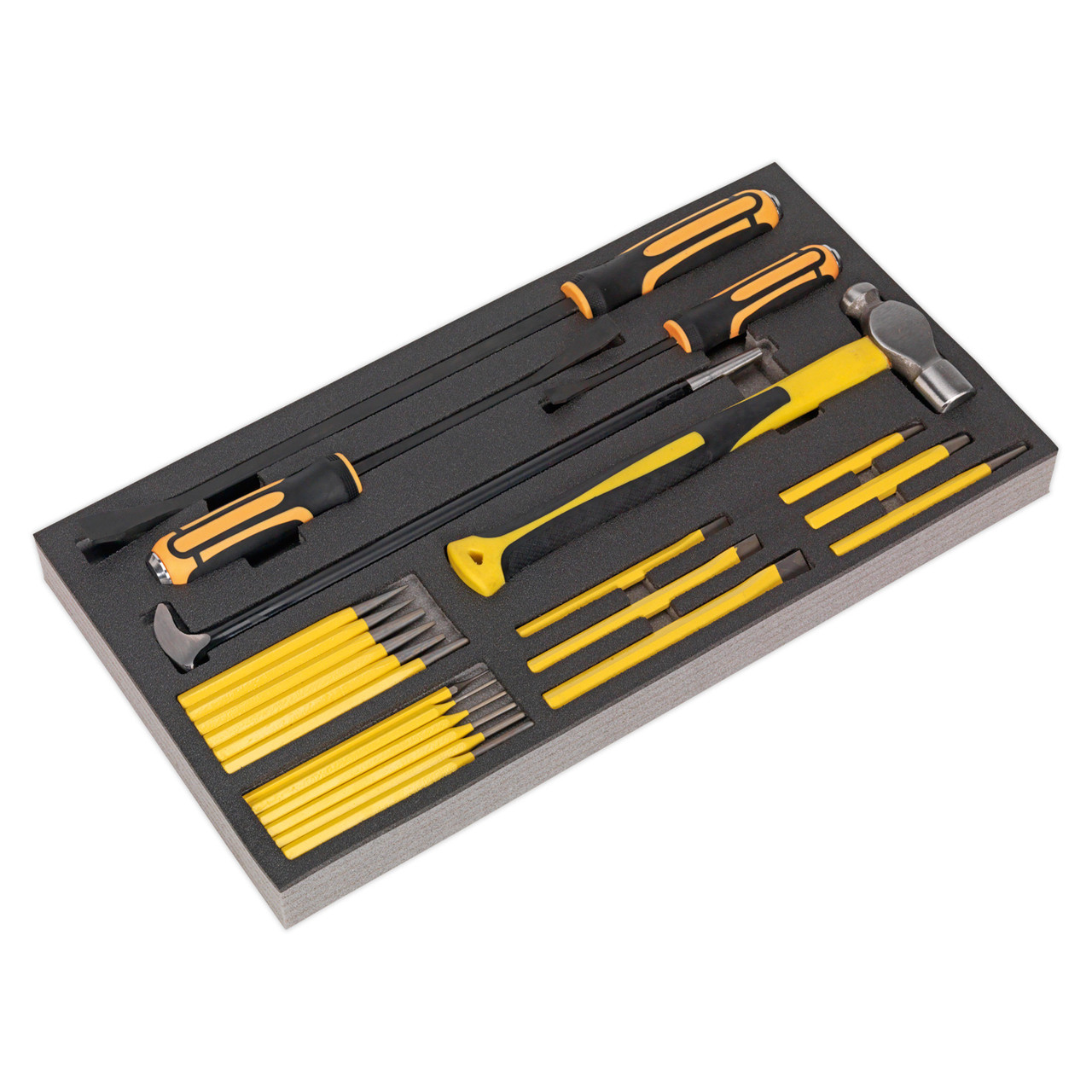 Siegen S01131 Tool Tray with Prybar, Hammer & Punch Set (23 Piece) Siegen S01131 Tool Tray With Prybar, Hammer & Punch Set (23 Piece) -Spear & Jackson shop 5aafb540e422a7001075937e 58881.1584094574