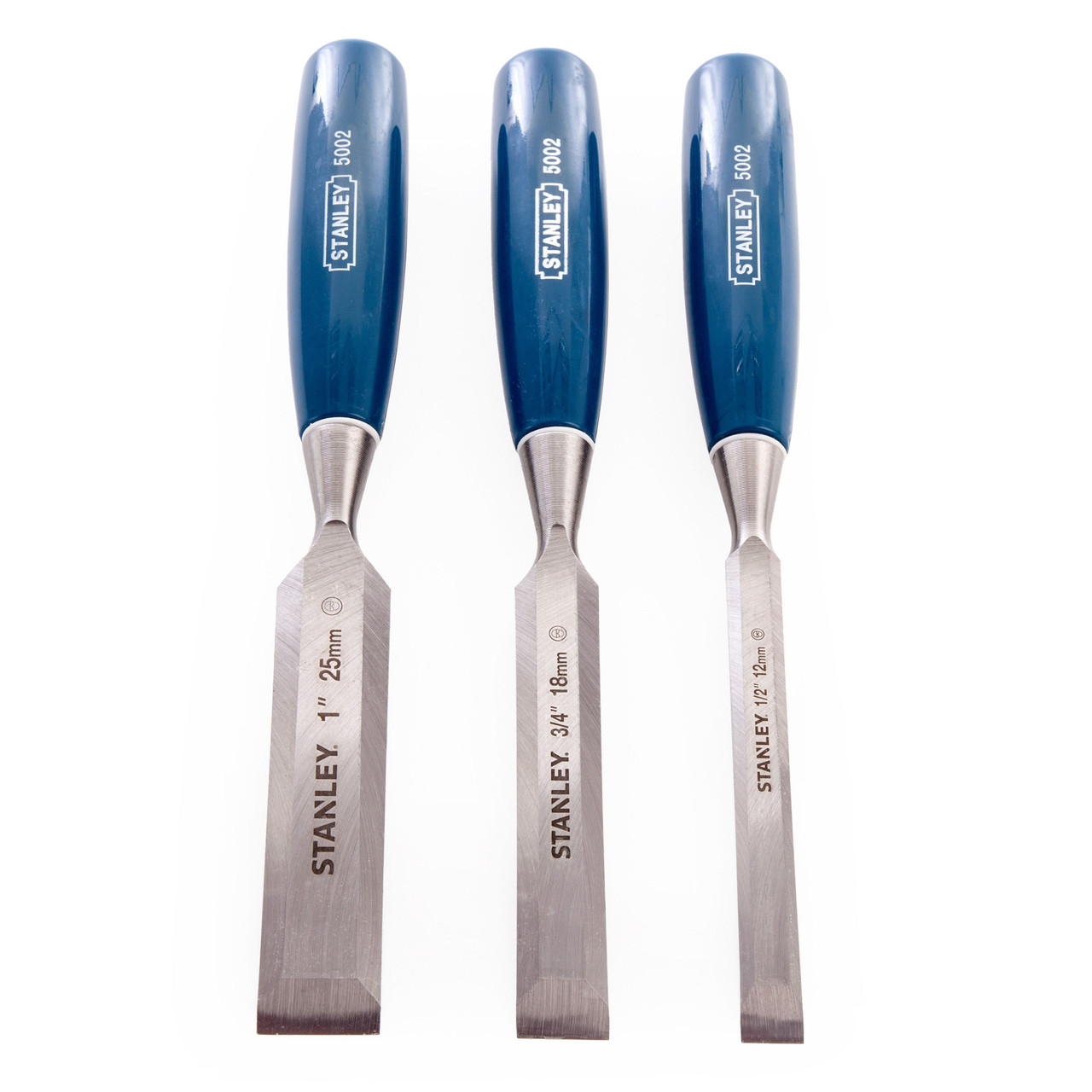 Stanley 0-16-128 5002 Bevel Edge Chisel Set Of 3 1 Stanley 0-16-128 5002 Bevel Edge Chisel Set Of 3