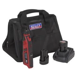 Sealey CP1207KIT 12V Multi Purpose Rotary Tool & Engraver Kit (2 X 1.5Ah Batteries)
