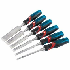 Draper 70419 Soft Grip 'Pound Thru' Bevel Edge Wood Chisel Set 140mm (6 Piece)